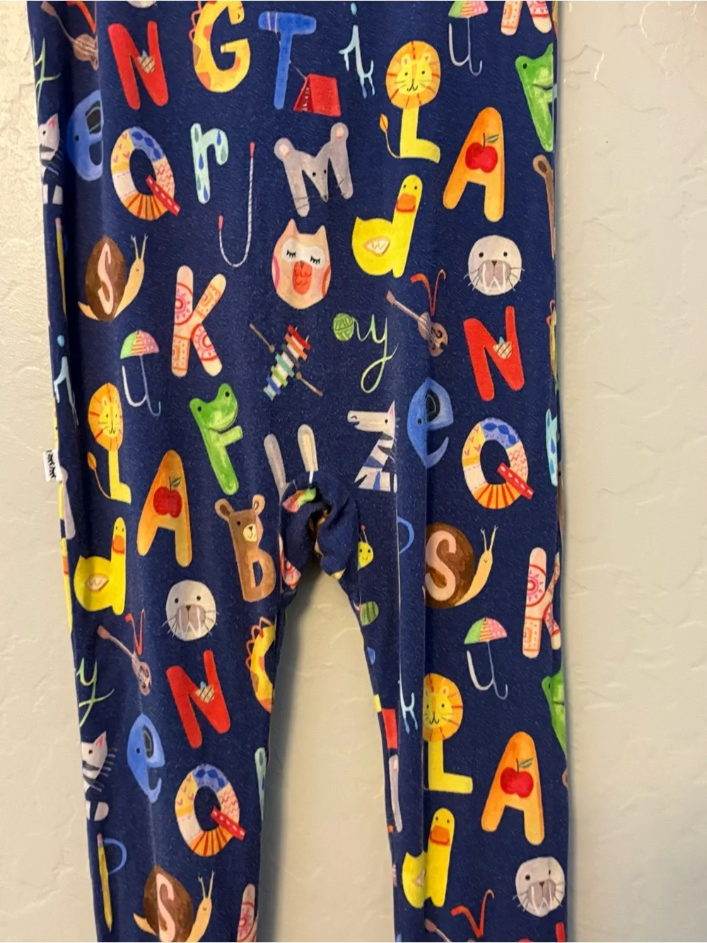 Little Sleepies alphabet friends bamboo convertible pajamas 18-24 months